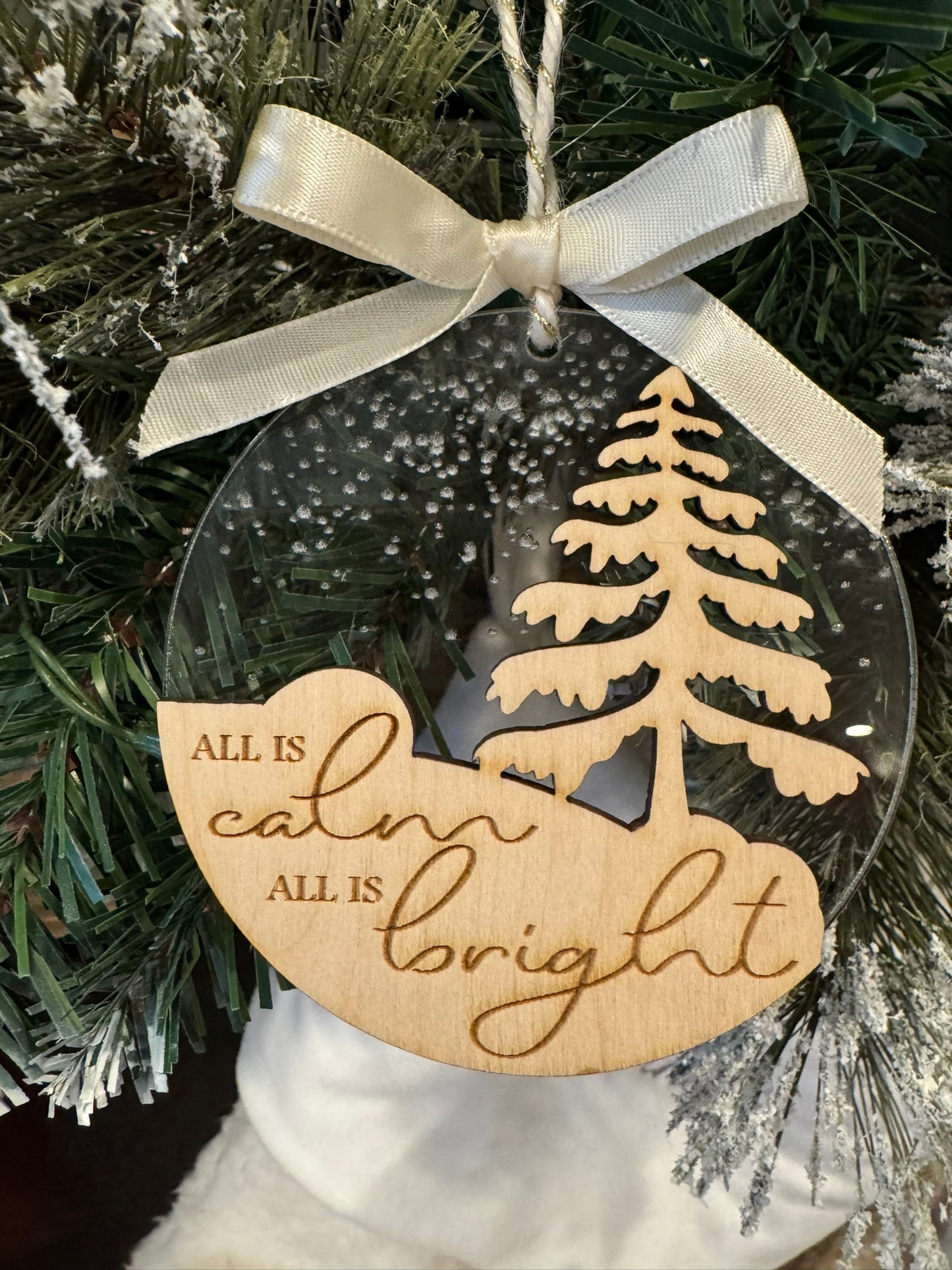 Snowy All Is Calm Ornaments