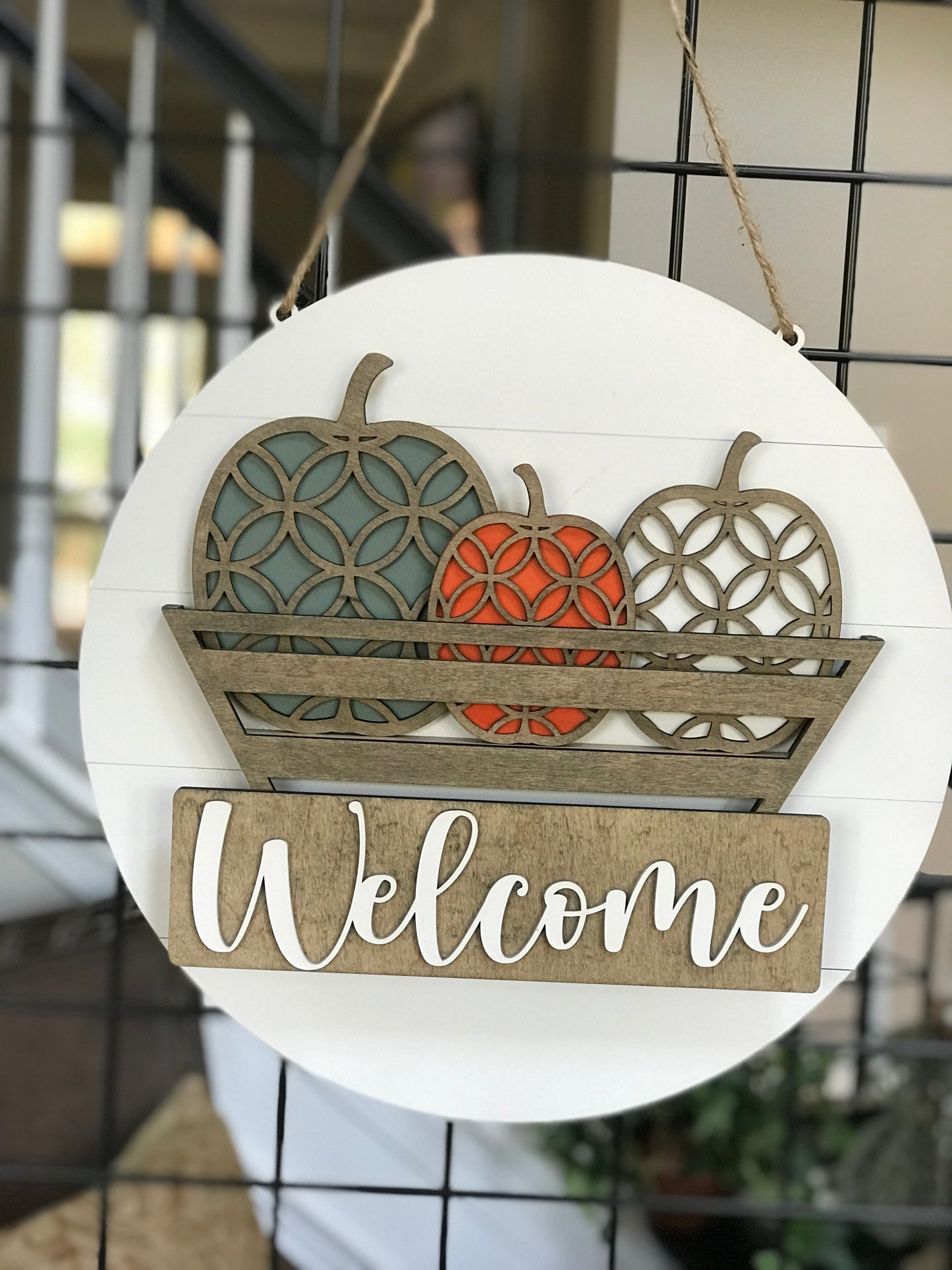 Welcome Sign Basket