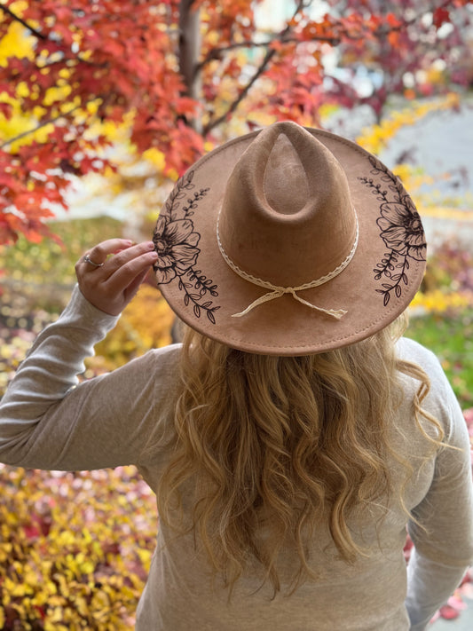 Side Peonies Hat
