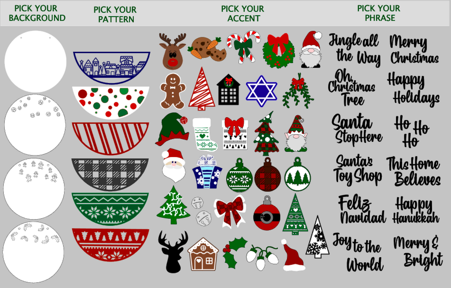 Holiday Mix and Match Sign