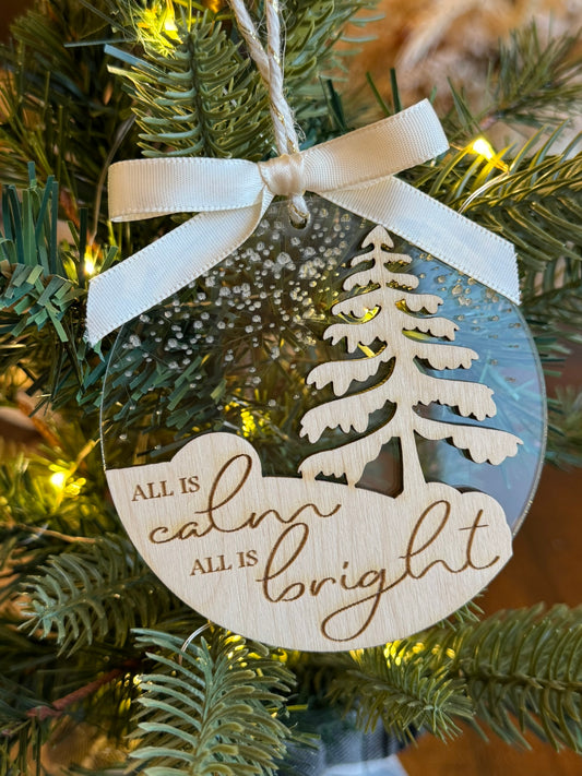 Snowy All Is Calm Ornaments