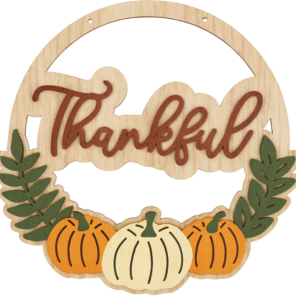 Thankful Floral Sign